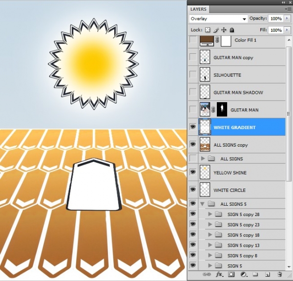 Creation of On my way: Step 11
